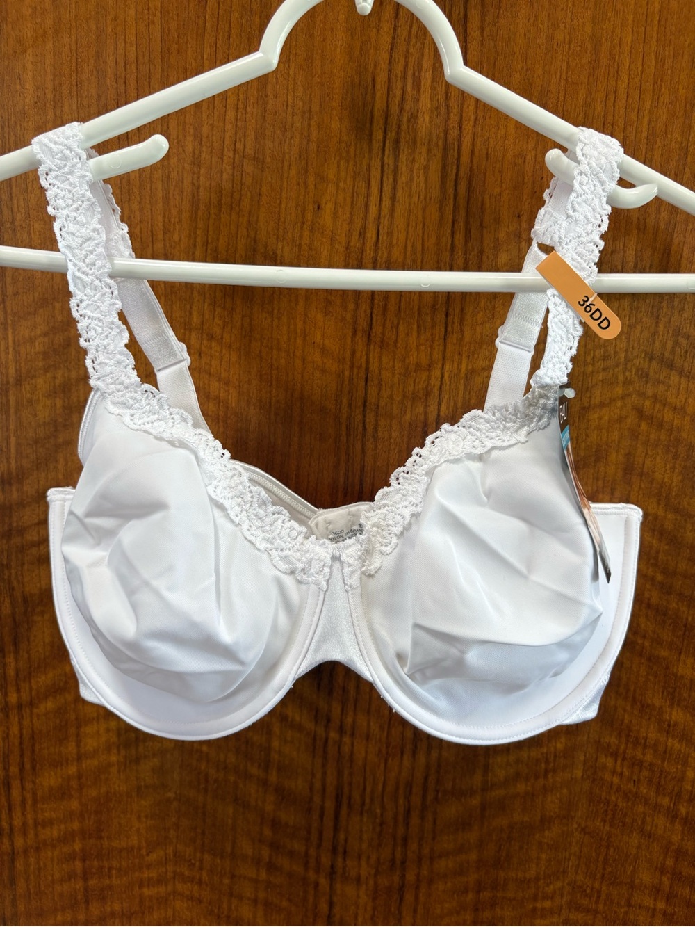 Bali White Lace-Trim Underwire Bra